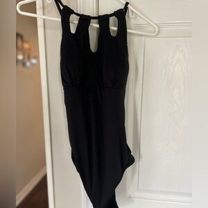 Cupshe Black One-Piece Swimsuit with Keyhole Back-Women Large NWT
